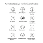 Multifunctional LED Wall Clock Creative Digital Clock - Image 9