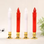 2 PCS Artificial Long Candle Light Plastic Electronic Candle - Image 2