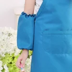 Children Cartoon Frog Pattern Apron Drawing Sleeves Painting Clothes