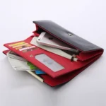 Cowhide Leather Wallet Luxury Design Ladies Party Clutch Patent Leather Purses Long Card Holder - Image 3