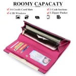 Cowhide Leather Wallet Luxury Design Ladies Party Clutch Patent Leather Purses Long Card Holder - Image 8