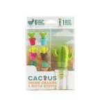 7 in 1 Creative Cactus Silicone Wine Bottle Stopper + Wine Glass Marker Set - Image 2