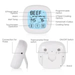 Home Tactile Screen Electronic Barbecue Thermometer Kitchen Food Therapeutic Timer - Image 2