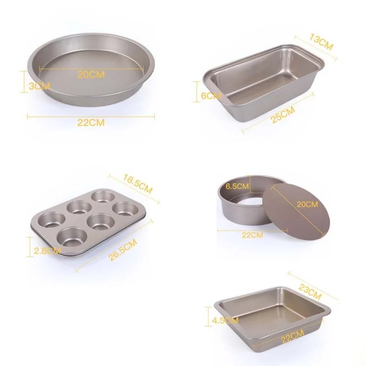 TBD01349154_1.webp 5 in 1 Cake Mould Pizza Bakeware Home Pastry Biscuit Bread Baking Tool Set - Image 2