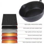 Thick Bottom Maifan Stone Household Small Frying Pan Non Stick Pan Deep Frying Pan - Image 3