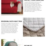 Reversible Machine Washable Sofa Couch Covers Anti-slip Recliner Sofa Protective Mat for Pet Dogs Cats - Image 3