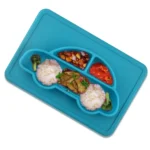 Integrated Child Food Grade Silicone Square Car Plate