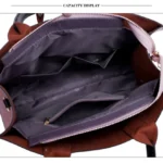 3 in 1 Leather Women Large Tote Bags Shoulder Bag Messenger Bag Purse - Image 4