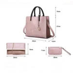 3 in 1 Leather Women Large Tote Bags Shoulder Bag Messenger Bag Purse - Image 6