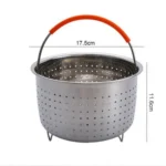 Stainless Steel Steaming Basket Plug-in Silicone Handle Pressure Cooker Steamer Kitchen Cooker Accessories - Image 6