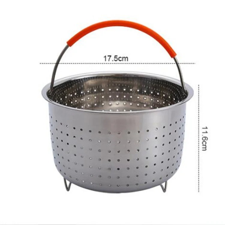 TBD0137404601_5.webp Stainless Steel Steaming Basket Plug-in Silicone Handle Pressure Cooker Steamer Kitchen Cooker Accessories - Image 6