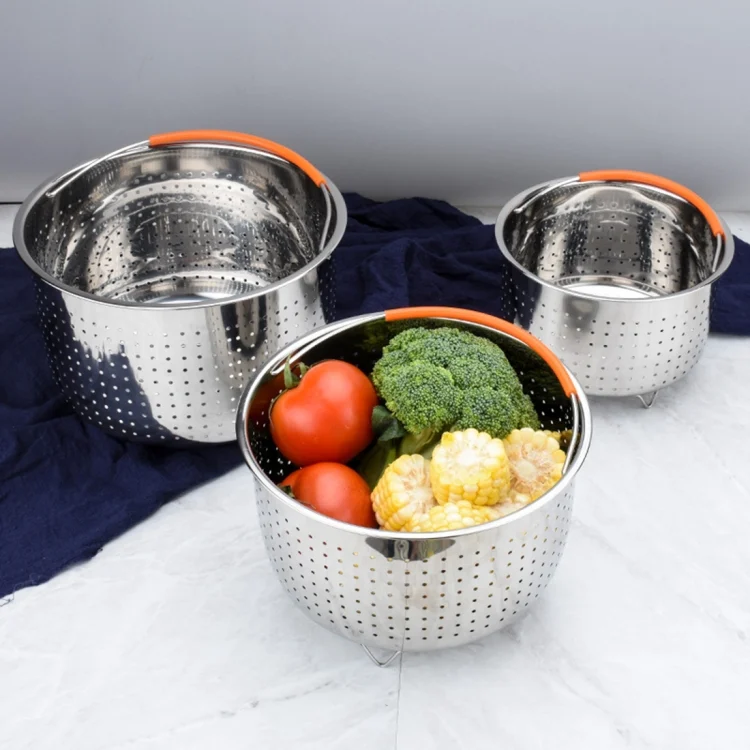 TBD0137404601_6.webp Stainless Steel Steaming Basket Plug-in Silicone Handle Pressure Cooker Steamer Kitchen Cooker Accessories - Image 7