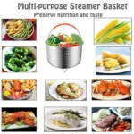 Stainless Steel Steaming Basket Plug-in Silicone Handle Pressure Cooker Steamer Kitchen Cooker Accessories - Image 10