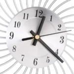 Wrought Iron Crystal Wall Clock Mute Metal Wall Clock for Living Room Bedroom - Image 3