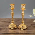 Two PCS/Set Sapphire Single Candle Light Dinner Candle Holder Decoration Wedding Candle Holder - Image 2