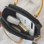 Circular Scrub PU Leather Women Bags Retro Handbag Shoulder Mini Bag - Image 8