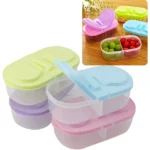 Fresh Fruit Snacks Storage Double Cell Clamshell Crisper Plastic Food Box - Image 4