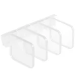 4pcs / Set Refrigerator Internal Drawer Shelf Classification Partition Plastic Transparent Baffle - Image 2