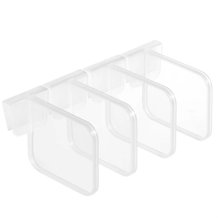 TBD0142576301A_1.webp 4pcs / Set Refrigerator Internal Drawer Shelf Classification Partition Plastic Transparent Baffle - Image 2