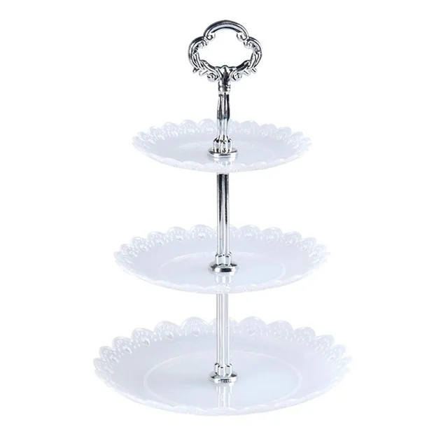 Party Birthday Three-layer Fruit Plate Cake Stand Dessert Storage Rack