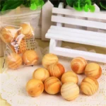 5pcs / Set Wooden Anti-Mold Moth Repellent Insect-Repellent Natural Camphor Balls Wooden Balls - Image 2