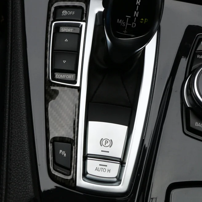 TBD0148793901A_2.webp SRXTZM Parking Brake Switch P Button Cover ABS Chrome for BMW F10 F07 F01 X3 F25 X4 F26 F11 F06 X5 F15 X6 F16 Accessories - Image 3