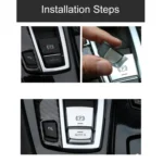 SRXTZM Parking Brake Switch P Button Cover ABS Chrome for BMW F10 F07 F01 X3 F25 X4 F26 F11 F06 X5 F15 X6 F16 Accessories - Image 5