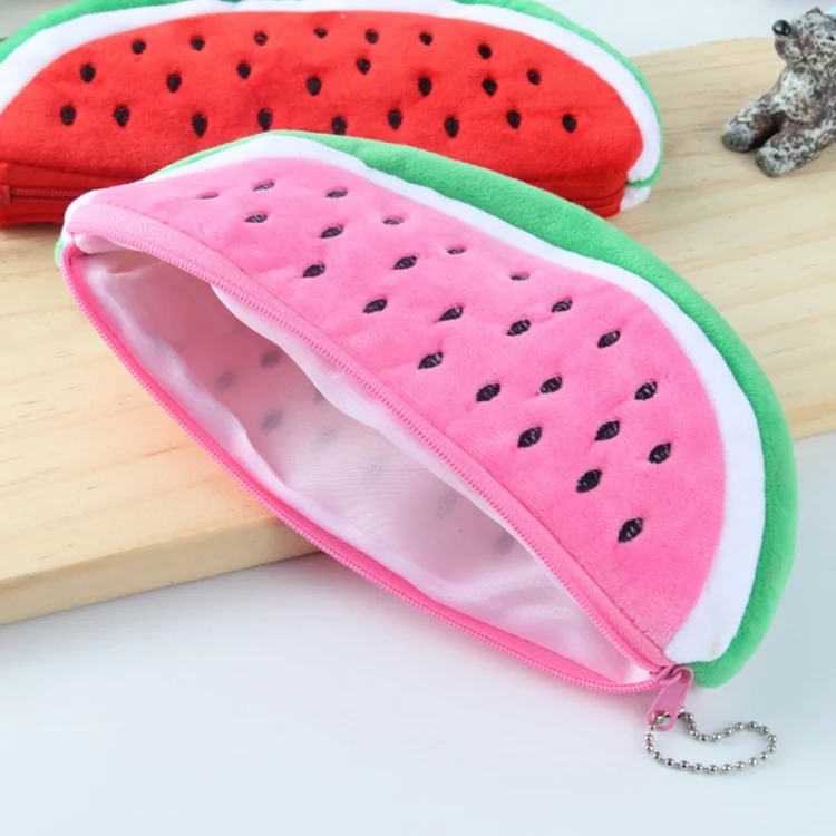 TBD0151255501A_5.webp Cute Watermelon Shape Plush Pencil Bag - Image 6