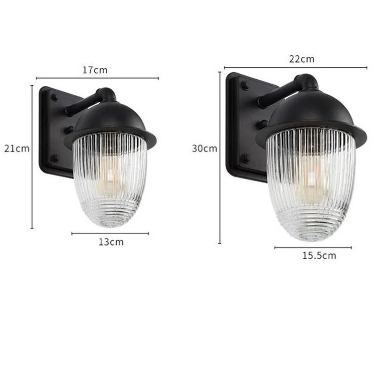 TBD0151710501_2.webp Waterproof Rust-proof Glass Ball Outdoor Wall Lamp Courtyard Exterior Wall Balcony Corridor Light - Image 3