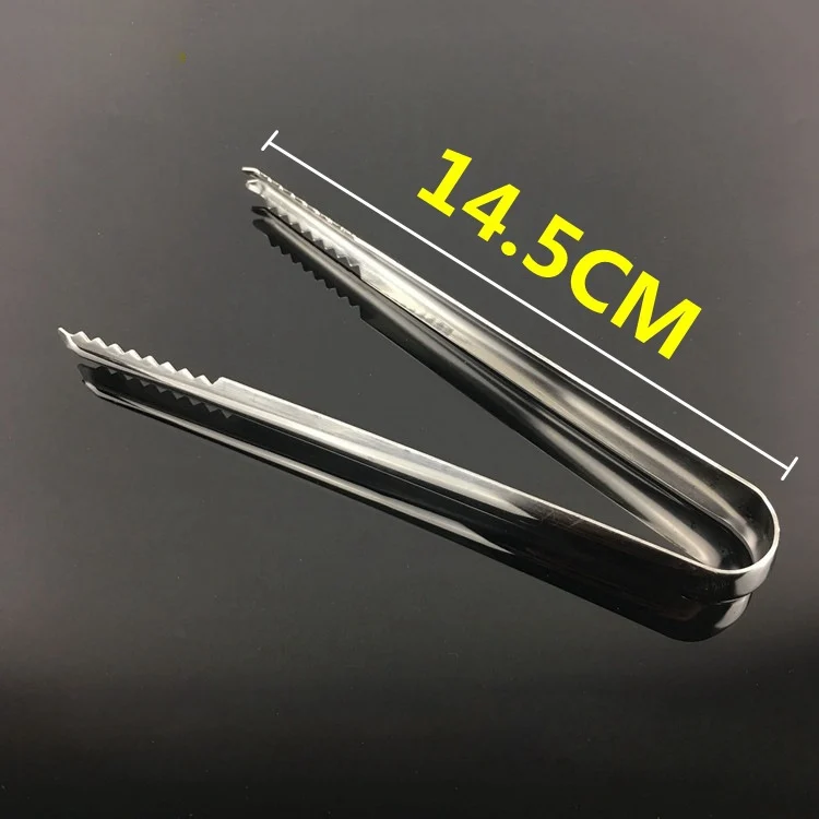 TBD0153172301_1.webp Stainless Steel Light Body Small Sugar Clip Cube Sugar Clip Thickened Ice Clip, Specification:9 Inches Black Handle - Image 2