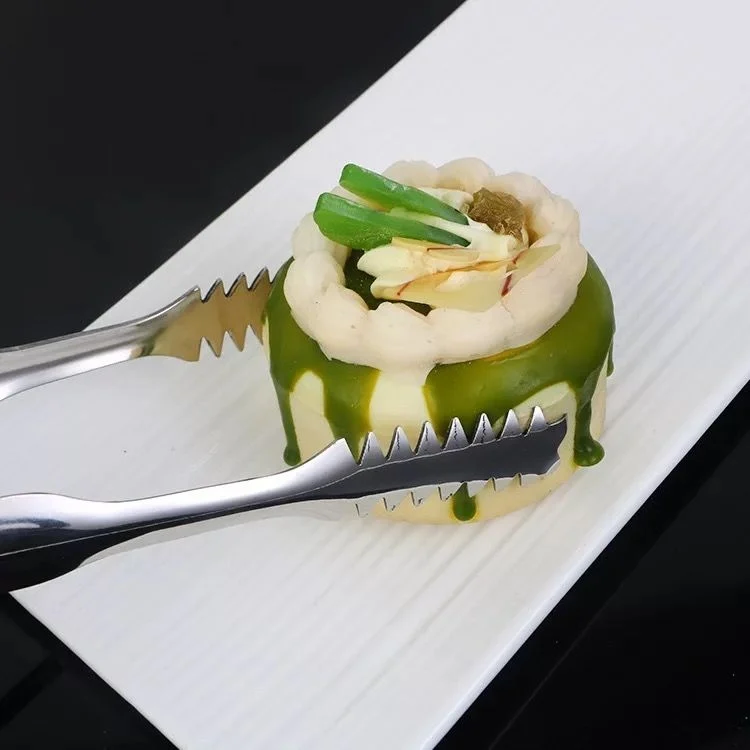 TBD0153172301_5.webp Stainless Steel Light Body Small Sugar Clip Cube Sugar Clip Thickened Ice Clip, Specification:9 Inches Black Handle - Image 6