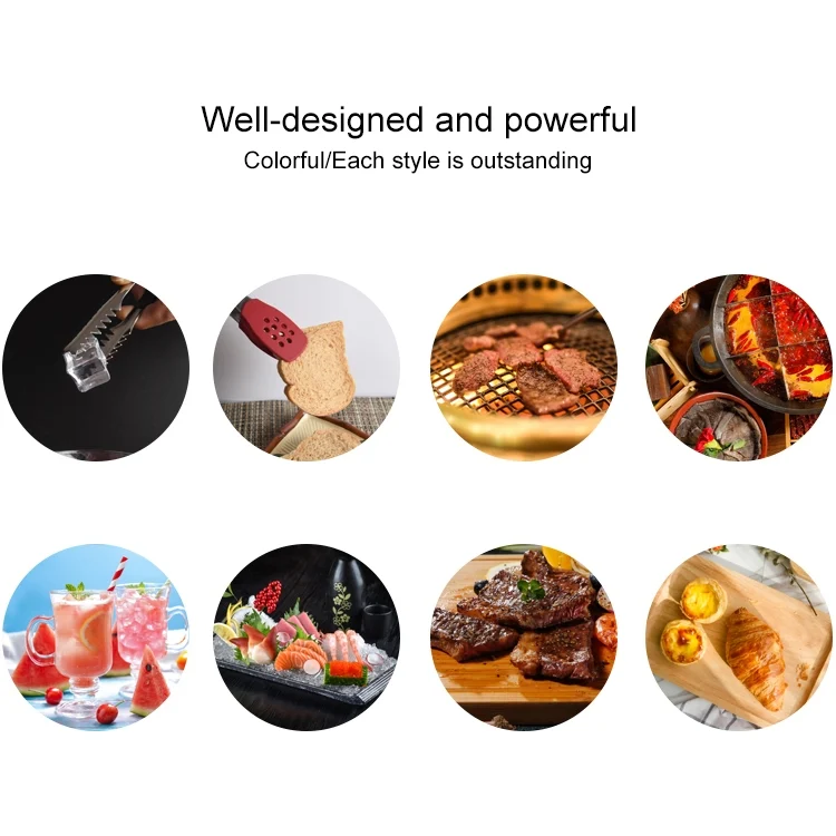 TBD0153172301_6.webp Stainless Steel Light Body Small Sugar Clip Cube Sugar Clip Thickened Ice Clip, Specification:9 Inches Black Handle - Image 7