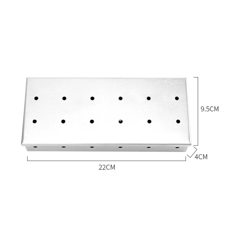 TBD01550896_1.webp Stainless Steel Smoke Box Wood Chips Barbecue Smoke Box - Image 2