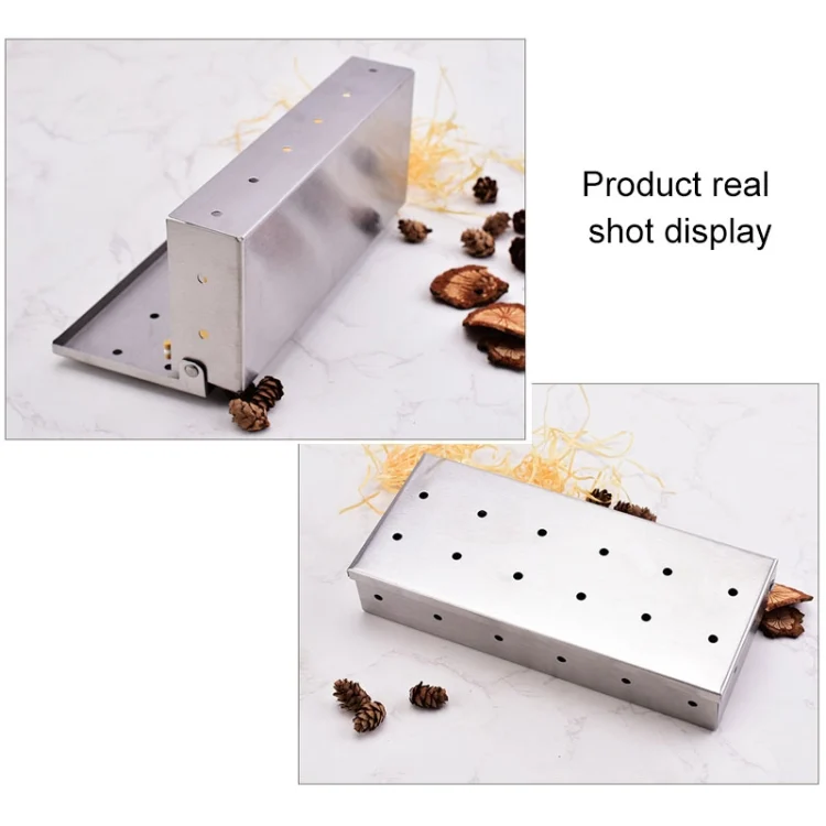 TBD01550896_5.webp Stainless Steel Smoke Box Wood Chips Barbecue Smoke Box - Image 6