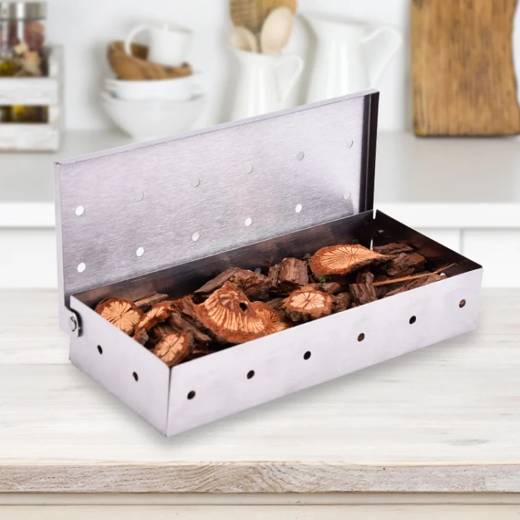 TBD01550896_6.webp Stainless Steel Smoke Box Wood Chips Barbecue Smoke Box - Image 7