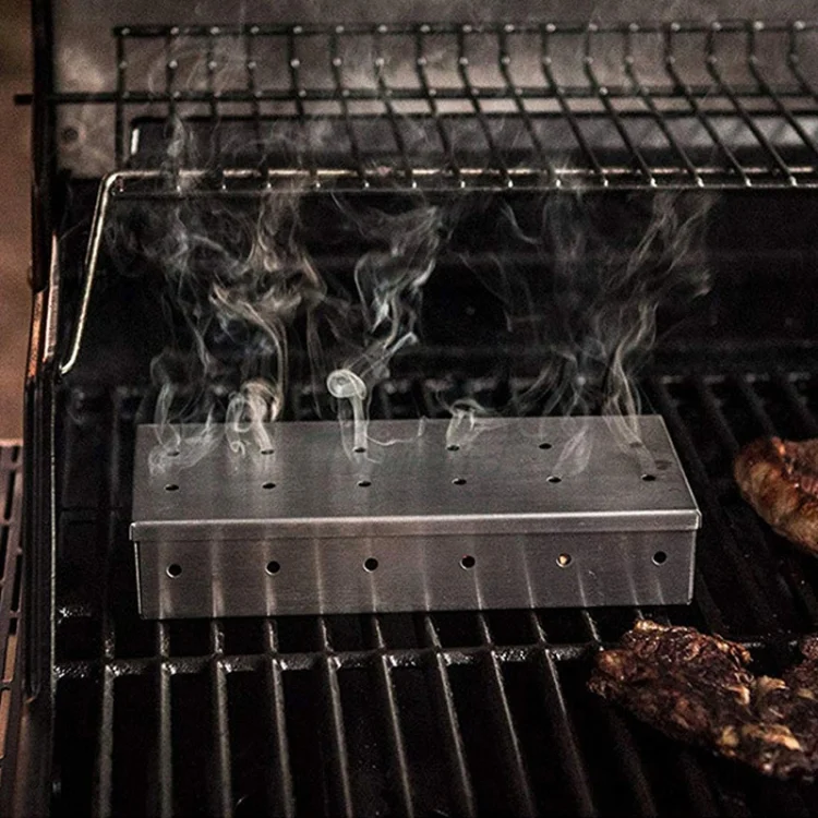 TBD01550896_7.webp Stainless Steel Smoke Box Wood Chips Barbecue Smoke Box - Image 8