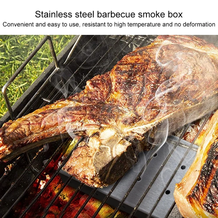 TBD01550896_8.webp Stainless Steel Smoke Box Wood Chips Barbecue Smoke Box - Image 9