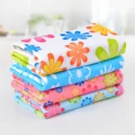 4 PCS / Set Microfiber Printed Flowers Cloth Cleaning Cloth - Image 2