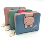 Women Cute Cat Wallet Small Zipper Girl Wallet Coin Purse - Image 4