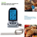 Double Probes Wireless Digital Kitchen Thermometer LCD Display Temperature Timer Alarm for Cooking Meat Grill Oven Food BBQ - Image 2
