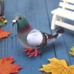 2 PCS Simulation Foam Pigeon Model Home Garden Ornament Miniature Decor - Image 2
