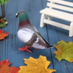 2 PCS Simulation Foam Pigeon Model Home Garden Ornament Miniature Decor - Image 3