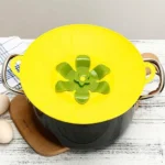 Silicone Flower Shape Anti-overflow Pot Lid Fresh-keeping Lid Rotatable Lid