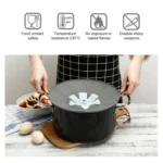 Silicone Flower Shape Anti-overflow Pot Lid Fresh-keeping Lid Rotatable Lid - Image 5