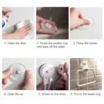 Multifunctional Toilet Suction Cup Towel Ring Rack - Image 7