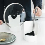 Kitchen Pot Cover Rack Sitting Type Multifunctional Soup Spoon Rack - Image 8
