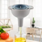 Plastic Jam Funnel Household Multi-function Oil Leak Separating Funnel