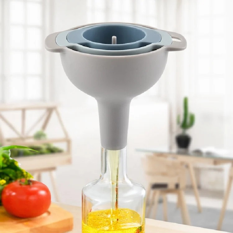 Plastic Jam Funnel Household Multi-function Oil Leak Separating Funnel