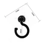 4pcs Rotatable Hook Wall Cupboard Door Coat Hook Ceiling Sticky Hook - Image 5