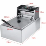 Desktop Thickening Electric Fryer Fried Chicken Legs Fries Stainless Steel Electric Fryer With Basket - Image 7